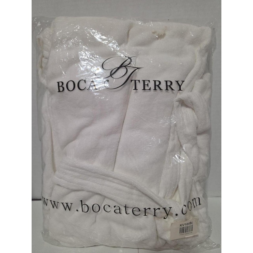 Boca Terry Lounge Robe 100% Combed Cotton Velour